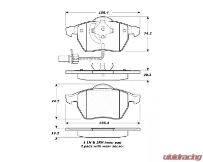 StopTech Brake Rotors, Front, Silver, Ford Mustang 2015-2023, 308.084 - 308.08400