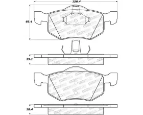 StopTech Brake Rotor, Front, Slotted, Red, Ford Mustang 2015-2023, 308.0843