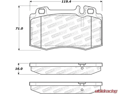 StopTech Street Brake Pads Front Rear w/Shims & Hardware Mercedes-Benz 308.08471 - 308.08471
