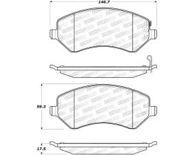 StopTech Brake Pads for Honda Civic 2006-2011, Front, Ceramic, 308.0856