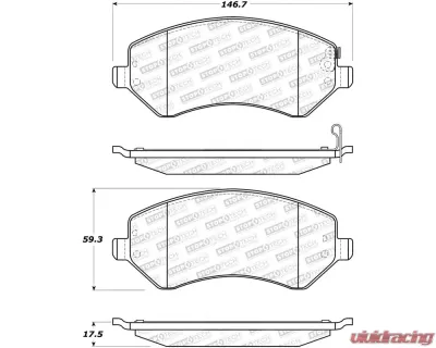 StopTech Brake Pads for Honda Civic 2006-2011, Front, Ceramic, 308.0856 - 308.08560
