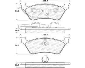StopTech Brake Rotor, Front, Black, for Honda Civic 2006-2011, 308.0858