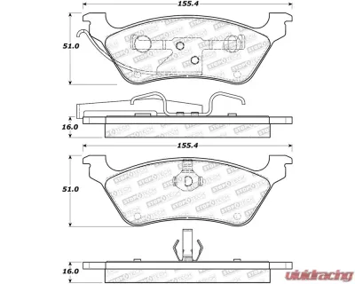 StopTech Brake Rotor, Front, Black, for Honda Civic 2006-2011, 308.0858 - 308.08580