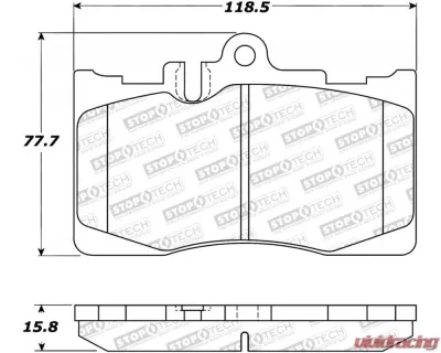 StopTech Brake Rotor, Front, Silver, Honda Civic 2006-2011, 308.087 - 308.08700