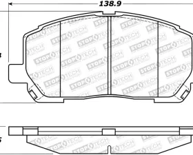 StopTech Brake Rotor, Front, Silver, Ford Mustang 2015-2023, 308.0884