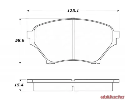 StopTech Brake Pads, Front, Red, Ford Mustang 2015-2023, 308.089 - 308.08900