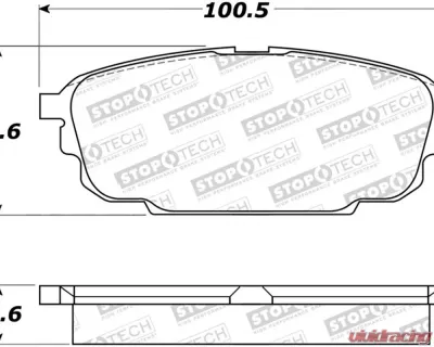StopTech Brake Pads, Front, Red, BMW 3 Series 2006-2013, 308.0892 - 308.08920