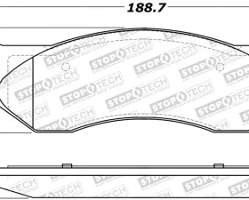 StopTech Brake Pads for Ford Mustang 2015-2023, Ceramic, Front 308.0897