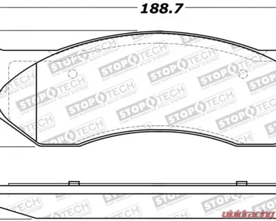 StopTech Brake Pads for Ford Mustang 2015-2023, Ceramic, Front 308.0897 - 308.08970