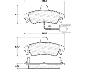 StopTech Brake Rotor, Front, Silver, Ford Mustang 2015-2023, 308.0899