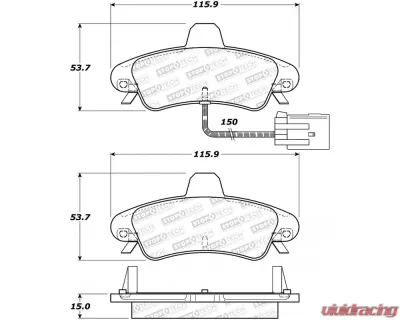 StopTech Brake Rotor, Front, Silver, Ford Mustang 2015-2023, 308.0899 - 308.08990