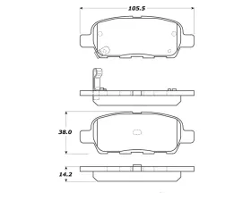 StopTech Brake Pads for Ford Mustang 2015-2023, Ceramic, Front, 308.0905