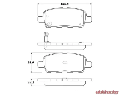 StopTech Brake Pads for Ford Mustang 2015-2023, Ceramic, Front, 308.0905 - 308.09050