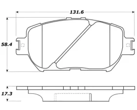 StopTech Brake Pads - Front, Red, Ford Mustang 2015-2021, 308.0908