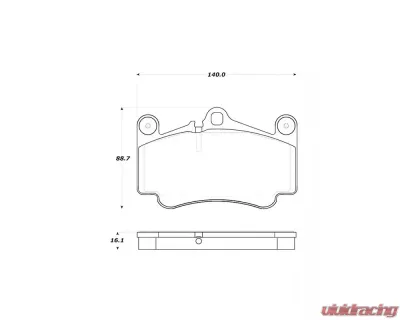 StopTech Brake Pads for Ford Mustang 2015-2023, Ceramic, Front 308.0916 - 308.09160