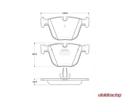 StopTech Performance Brake Pads for Honda Civic 2006-2011, Black 308.0919 - 308.09190