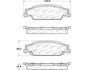 StopTech Performance Brake Pads for Honda Civic 2006-2011, Red, 308.0922
