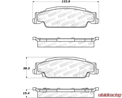 StopTech Performance Brake Pads for Honda Civic 2006-2011, Red, 308.0922 - 308.09220