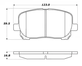 StopTech Brake Pad Set for Ford Mustang 2015-2023, Ceramic, 308.0923