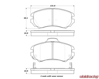 StopTech Brake Rotor Set, Front, Silver, Honda Civic 2006-2011, 308.0924 - 308.09240