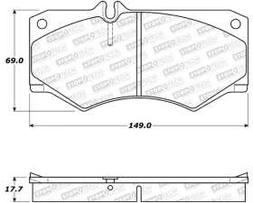 StopTech Performance Brake Pads for Ford Mustang 2015-2023, Red, 308.0927