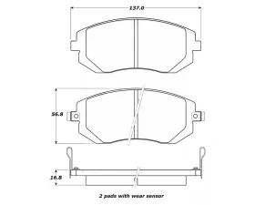 StopTech Brake Pads for Honda Civic 2006-2011, Front, Ceramic, 308.0929