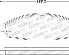 StopTech Brake Pads for Ford Mustang 2015-2023, Ceramic, Front, 308.0931