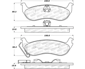 StopTech Brake Pad Set - Front, Red, for Honda Civic 2006-2011, 308.0932