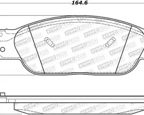 StopTech Brake Pads for Honda Civic 2006-2011, Ceramic, Front, 308.0933