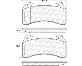 StopTech Brake Pads for Ford Mustang 2015-2023, Ceramic, Front, 308.0938