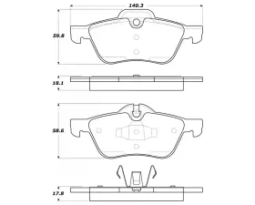 StopTech Brake Rotors, Front, Black, for Ford Mustang 2015-2023, 308.0939