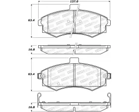 StopTech Brake Pads - Front, Red, for Ford Mustang 2015-2020 - 308.0941