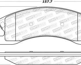 StopTech Performance Brake Pads - Front, Red, Honda Civic 2016-2021, 308.0945