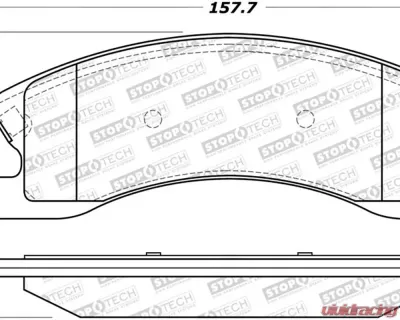 StopTech Performance Brake Pads - Front, Red, Honda Civic 2016-2021, 308.0945 - 308.09450