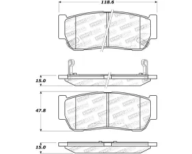 StopTech Performance Brake Pads for Ford Mustang 2015-2023, Red, 308.0954