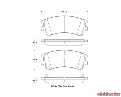StopTech Brake Rotor, Front, Black, for Ford Mustang 2005-2014, 308.0957 - 308.09570