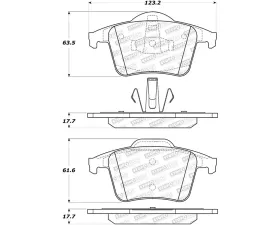 StopTech Brake Pads for Ford Mustang 2015-2020, Ceramic, Front, 308.098