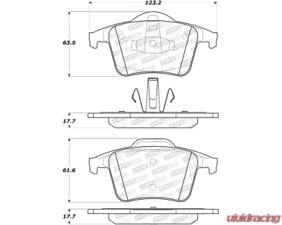 StopTech Brake Pads for Ford Mustang 2015-2020, Ceramic, Front, 308.098 - 308.09800