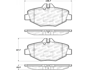 StopTech Brake Pads for Honda Civic 2006-2011, Front, Ceramic, 308.0987