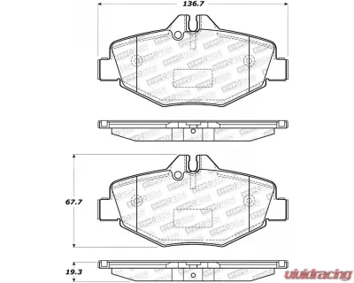 StopTech Brake Pads for Honda Civic 2006-2011, Front, Ceramic, 308.0987 - 308.09870