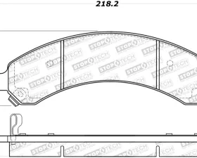 StopTech Brake Pads - Front, Ceramic, Red, Ford Mustang 2015-2023, 308.0989