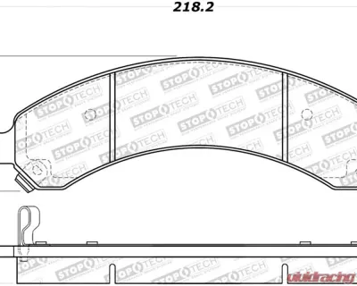StopTech Brake Pads - Front, Ceramic, Red, Ford Mustang 2015-2023, 308.0989 - 308.09890