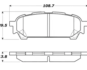 StopTech Brake Pads for Honda Civic 2006-2011, Front, Ceramic, 308.1004