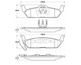 StopTech Brake Pads for Honda Civic 2001-2005, Ceramic, Front - 308.1012
