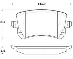 StopTech Brake Pads for Ford Mustang 2015-2023, Ceramic, Front, 308.1018