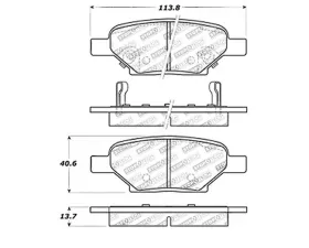 StopTech Brake Pads for Ford Mustang 2015-2023, Red, Front - 308.1033