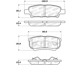 StopTech Performance Brake Pads for Honda Civic 2006-2011, Front, 308.1037
