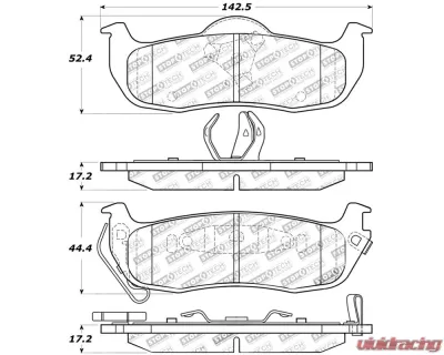 StopTech Brake Pads for Ford Mustang 2015-2023, Ceramic, Front, 308.1041 - 308.10410