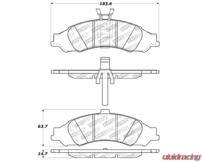 StopTech Brake Rotor Set - Front, Black, for Honda Civic 2006-2011, 308.1043 - 308.10430