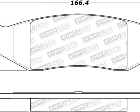 StopTech Brake Pads - Front, Ceramic, Red, Ford Mustang 2015-2021, 308.1046